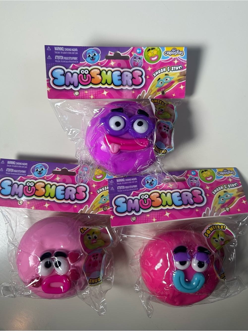 Viral Orb Curiosities Smushers Bundle of 3 – Light Pink, Pink & Purple